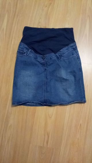 Premamá Falda tejana T38 de segunda mano por 7 EUR en Barcelona en WALLAPOP