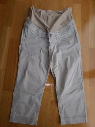 PANTALON PREMAMA o EMBARAZADA PIRATA BEIGE Talla M de segunda mano por 8  EUR en Madrid en WALLAPOP