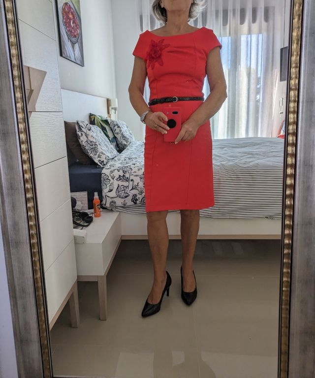 Abito elegante arancione 