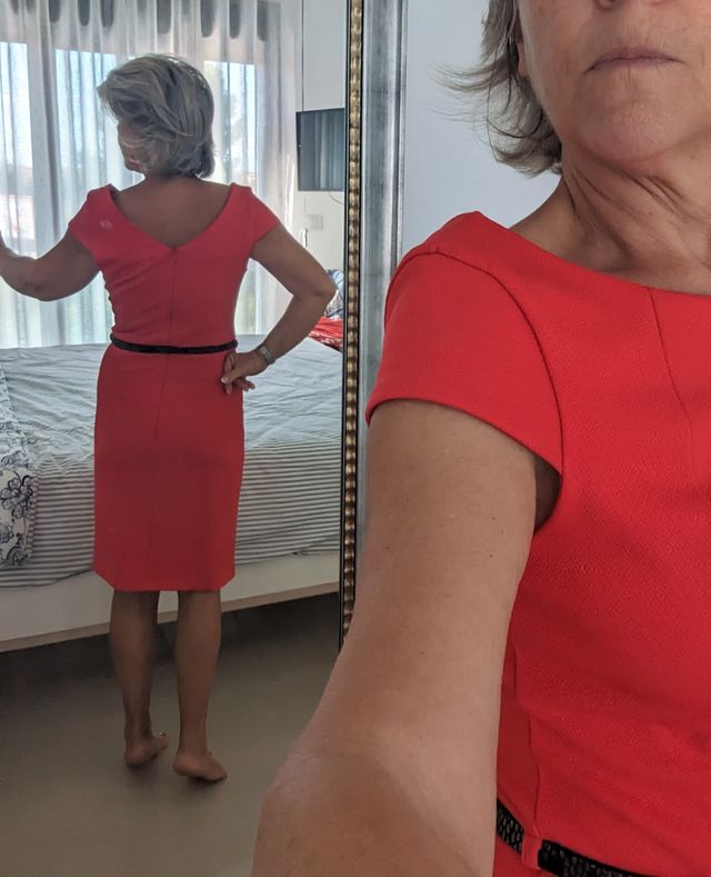 Abito elegante arancione 