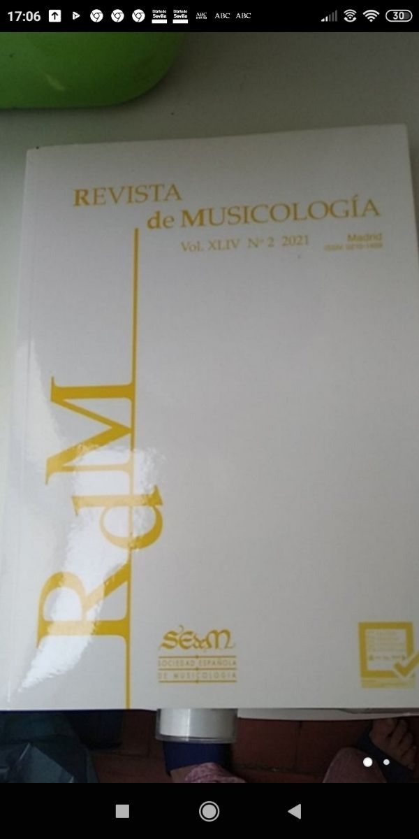 Revista de Musicología volumen vXlIV numero 2.
