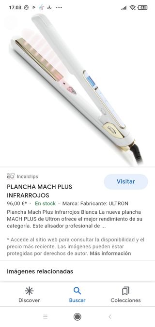 Plancha de pelo de segunda mano por 80 EUR en El Mami en WALLAPOP