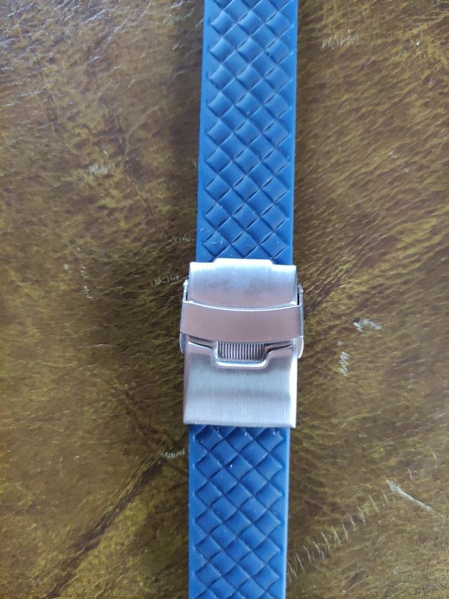 Correa de reloj silicona azul 18mm
