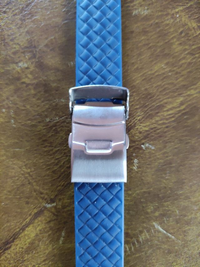 Correa de reloj silicona azul 18mm