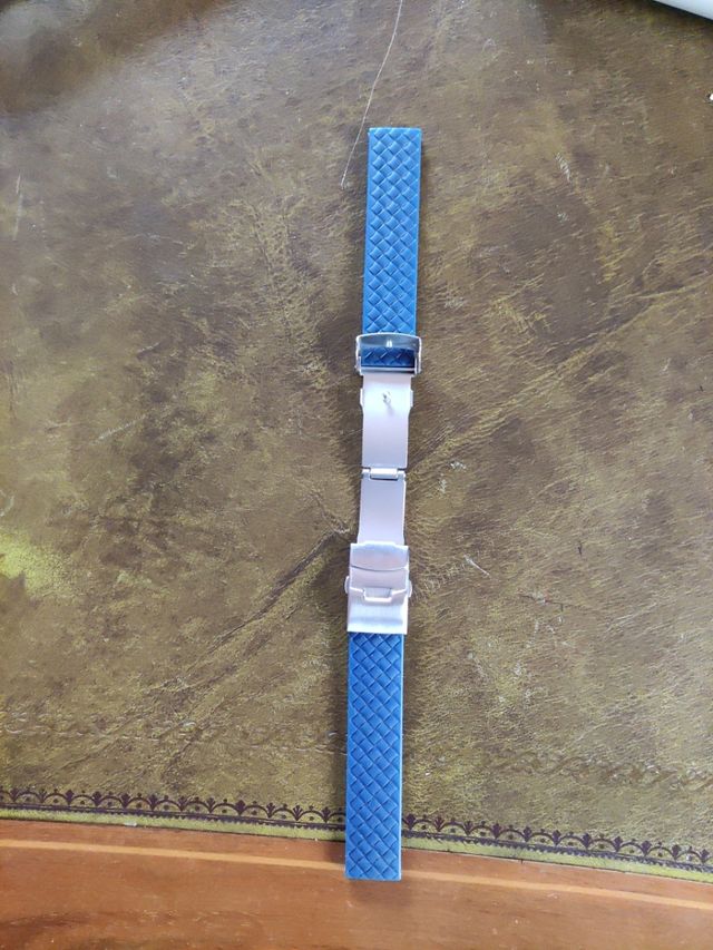 Correa de reloj silicona azul 18mm