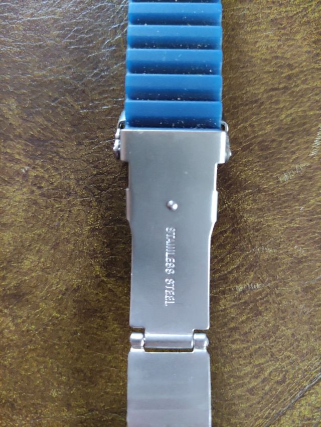 Correa de reloj silicona azul 18mm