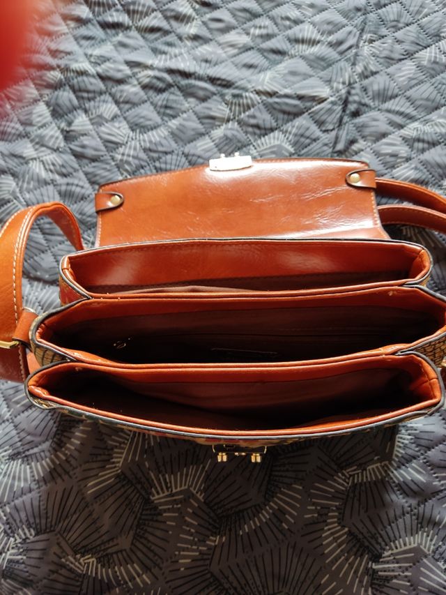 Bolso de corcho Floreado y monedero