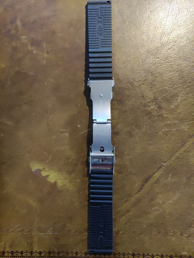 Correa de reloj de silicona 24mm negra y nueva