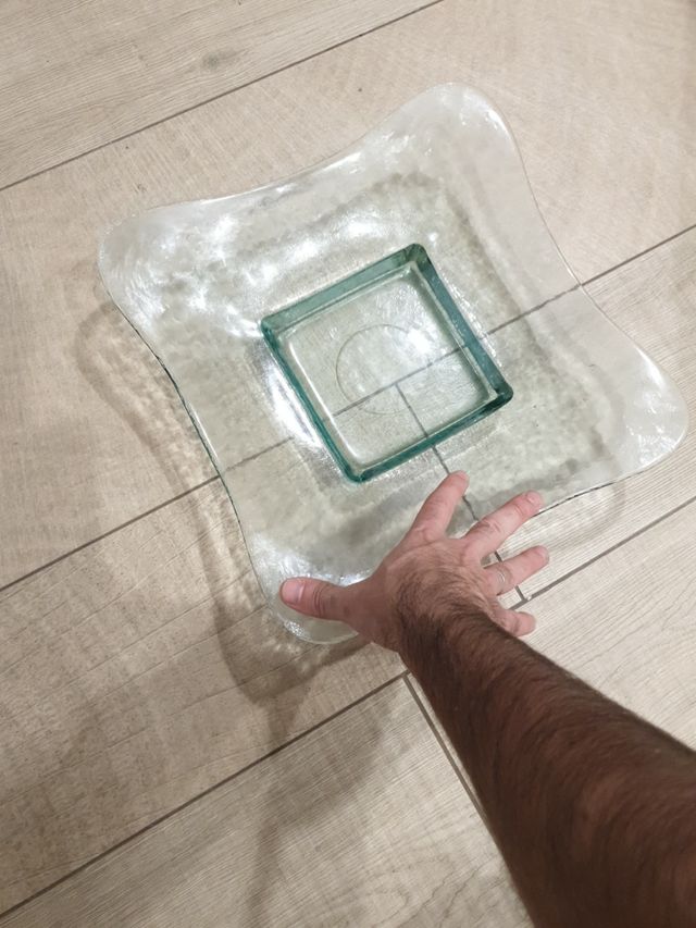 Frutero, bandeja de vidrio