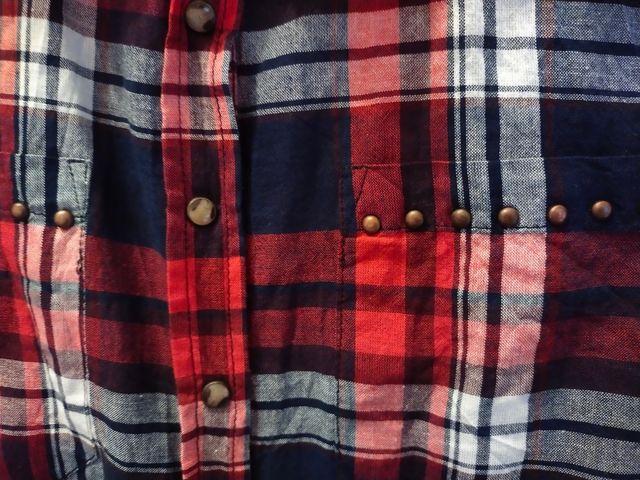 Camisa a cuadros rojo y azul Sfera
