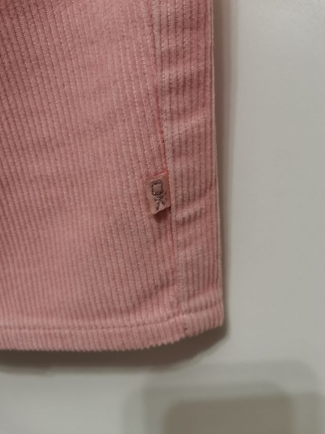 Falda rosa de pana Okaidi talla 6 años