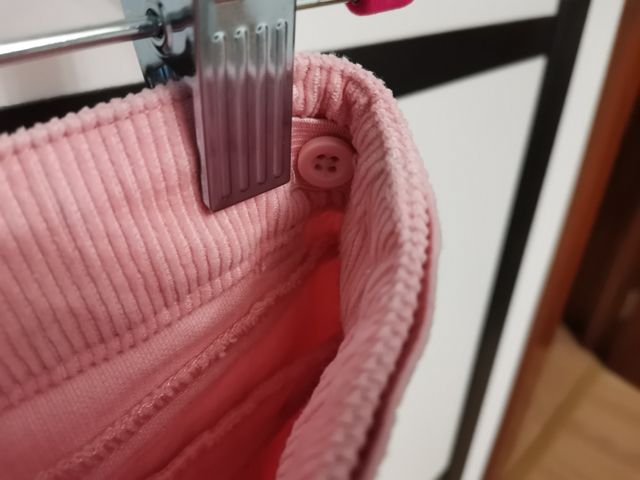 Falda rosa de pana Okaidi talla 6 años