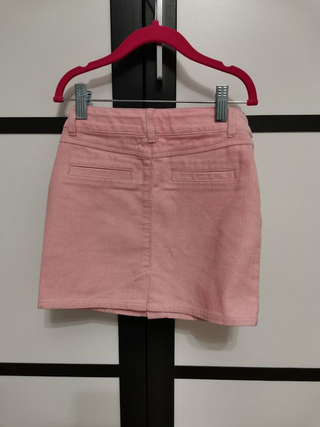 Falda rosa de pana Okaidi talla 6 años