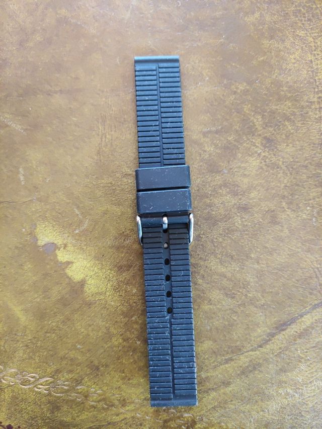 Correa de reloj de silicona negra 20mm nueva