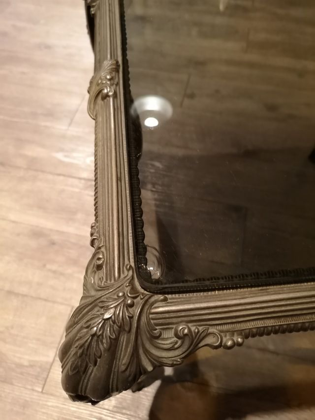 Bellissimo tavolino da tè marocchino, vetro/piatto