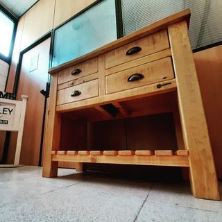 Mueble de baño rustico madera maciza a medida