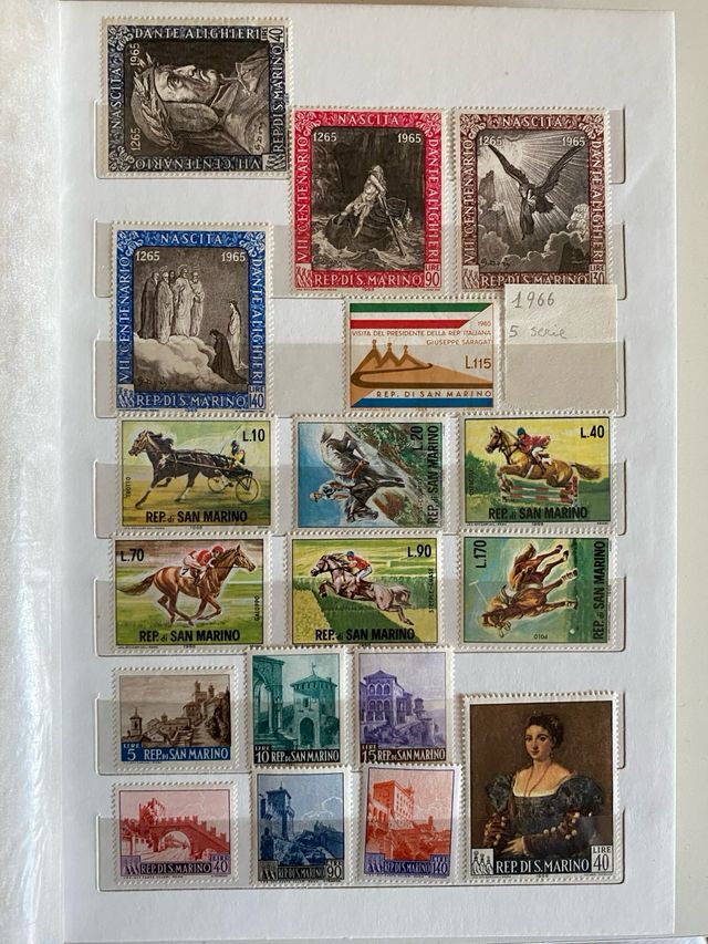 album Francobolli SAN MARINO nuovi 1964/1973  54