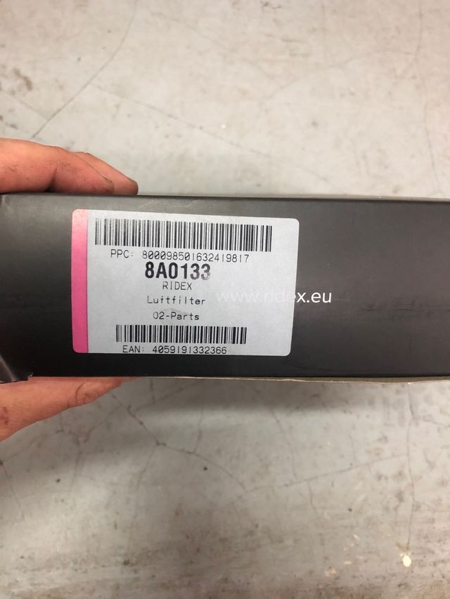 Filtro de aire Ridex mod 8A0133 para Ford..