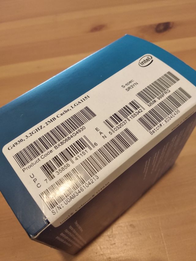 CPU Intel Celeron g4930