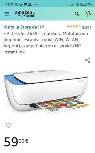 Impresora HP color con cartuchos de segunda mano por 80 EUR en Granada en  WALLAPOP