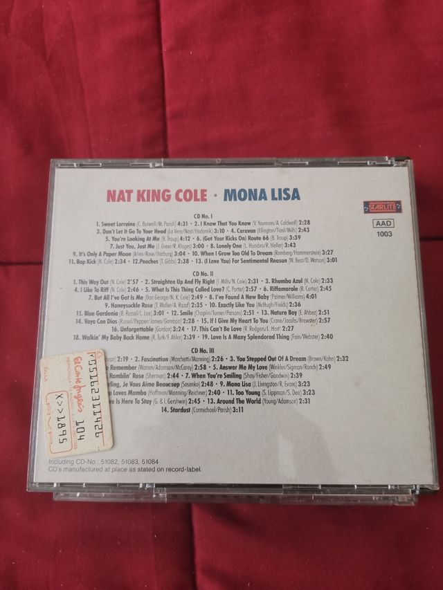 4 CDs de Nat King Cole. Mona Lisa y the best