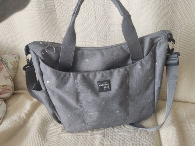 bolsa Walking Mum gris y estrellas