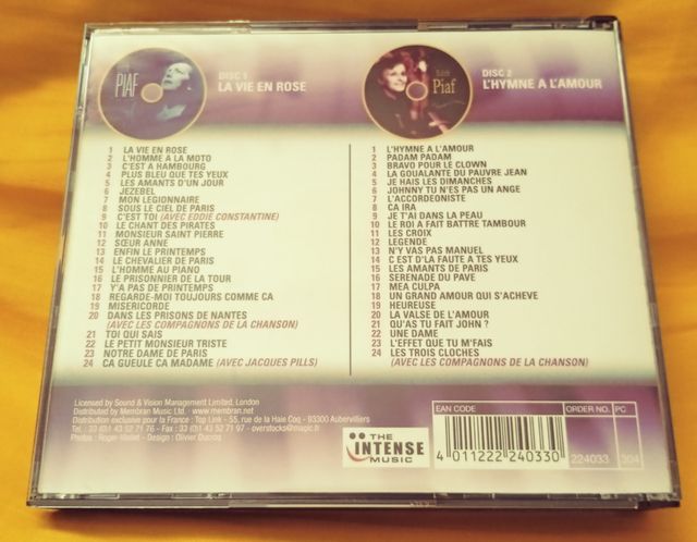Edith Piaf 48 Titres Originaux 2CD