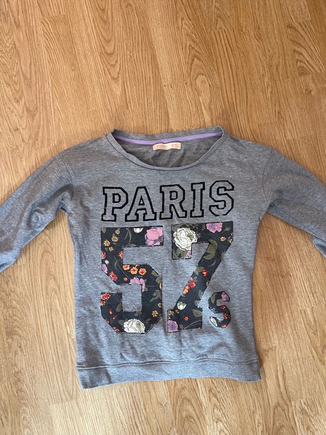 Sudadera gris paris