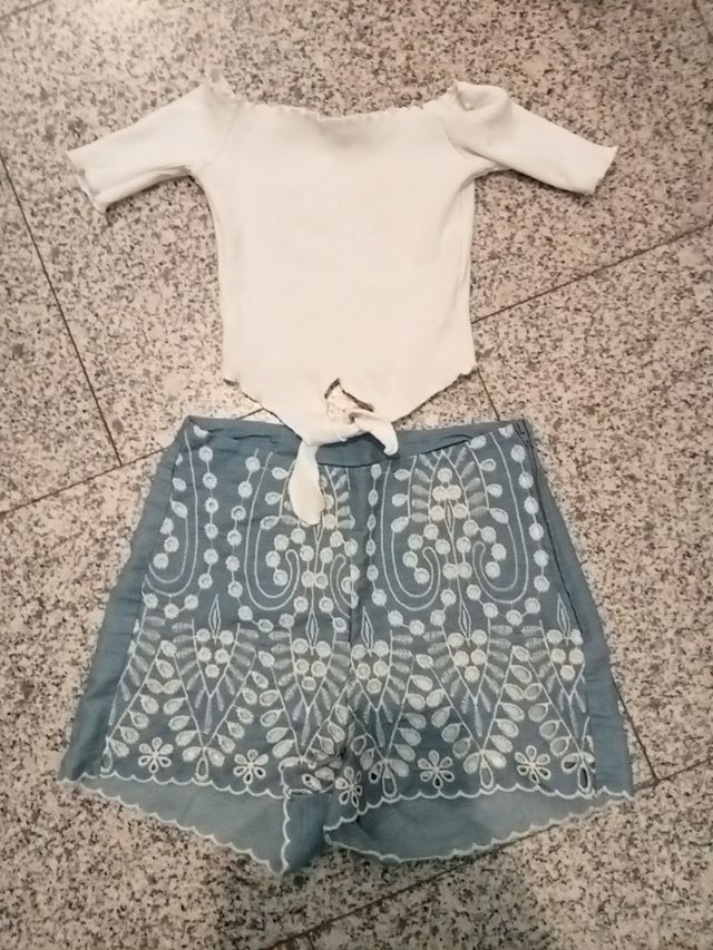 pantalón corto y top
