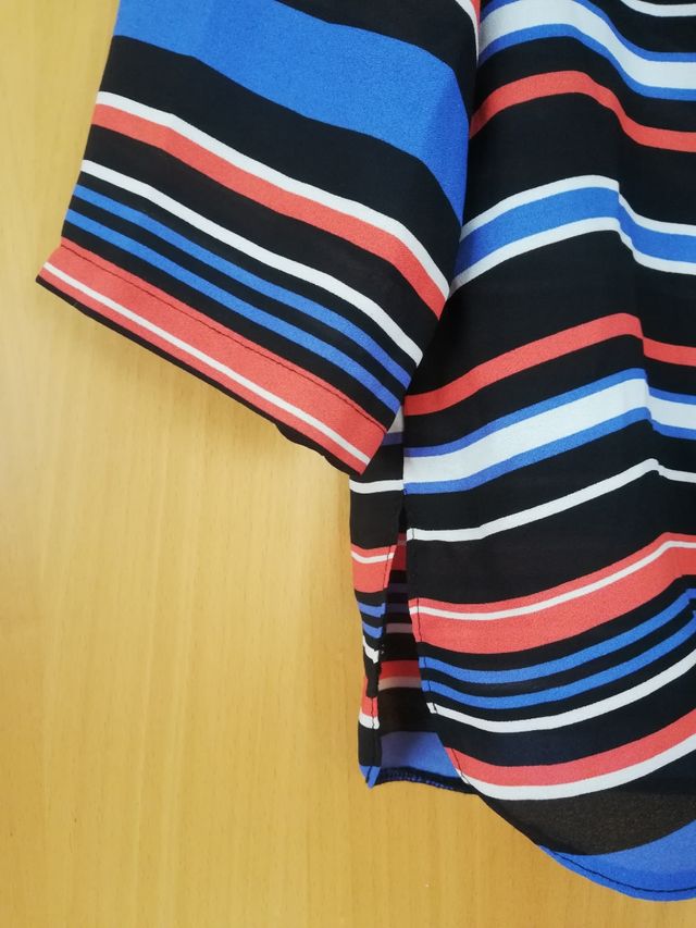 Blusa media manga a rayas