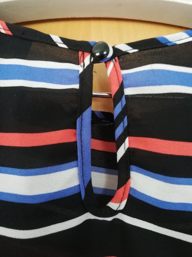 Blusa media manga a rayas