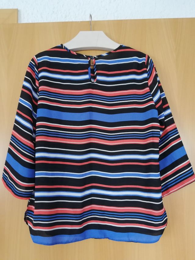 Blusa media manga a rayas