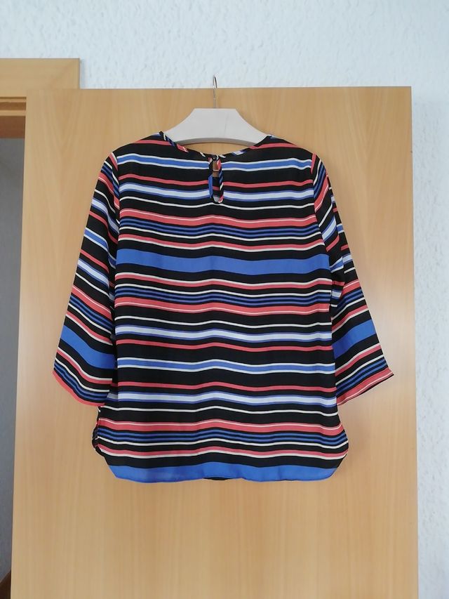 Blusa media manga a rayas