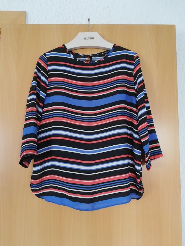 Blusa media manga a rayas