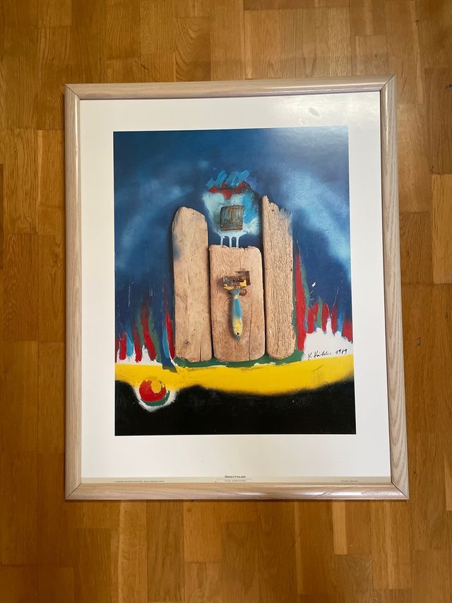 Marco madera clara grande