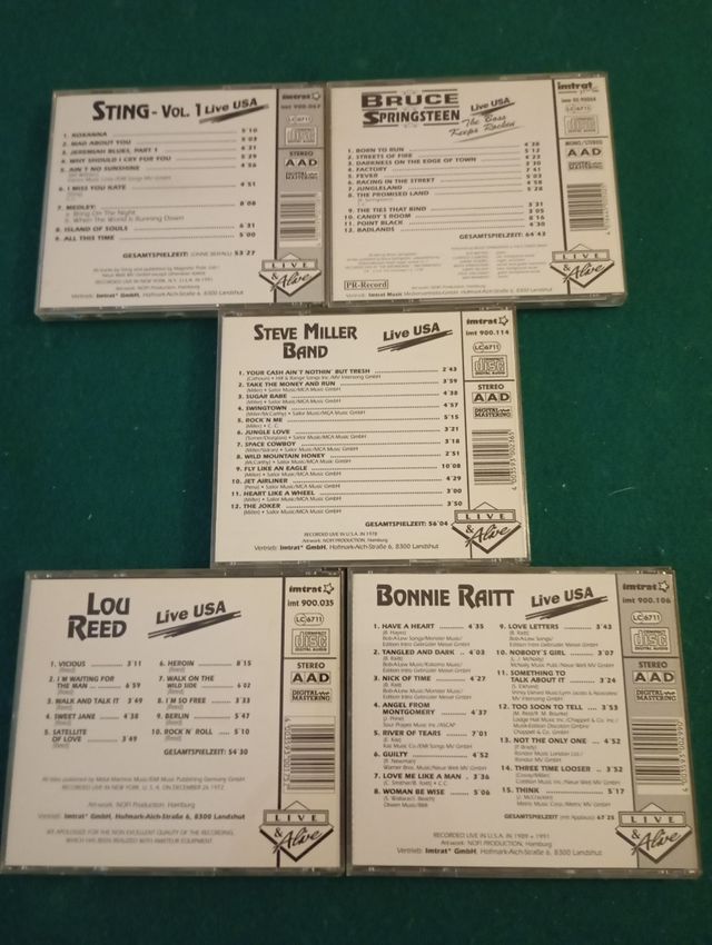 Lote CDS Live en Usa