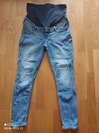 Pantalon vaquero jeans premamá. H\u0026amp;M T-M. de segunda mano por 6 EUR en  Madrid en WALLAPOP