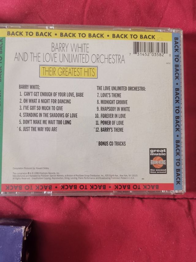 Barry White and Love Orchestra 4 CD lote coleccion