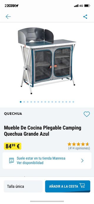 Mesa cocina camping decathlon de segunda mano por 45 EUR en L\\'Ametlla de  Merola en WALLAPOP