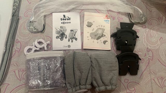 Cochecito bebé 3 en 1 marca Reggio