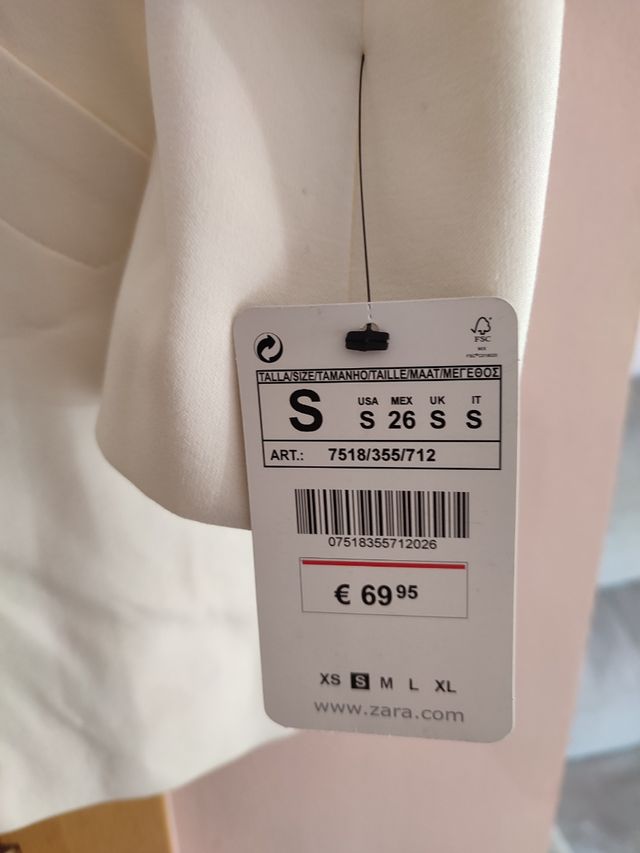 Chaqueta/blazer ZARA nueva a estrenar. Talla S