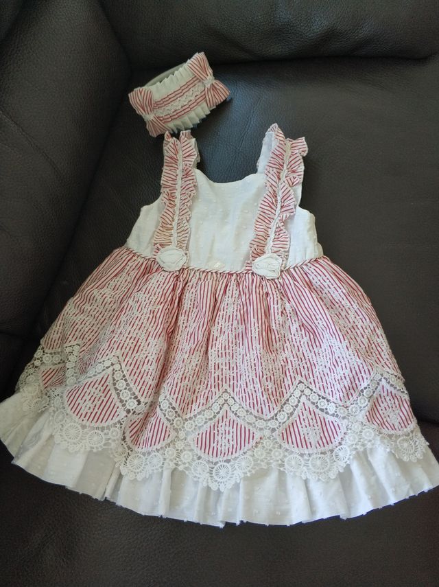 Vestido 3 años +diadema marca Miranda