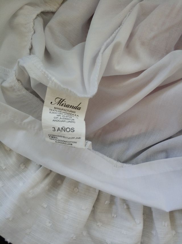 Vestido 3 años +diadema marca Miranda