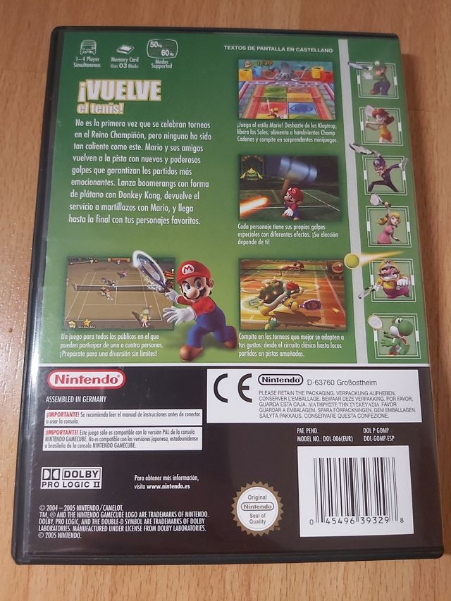 Mario Power Tennis para Game Cube.