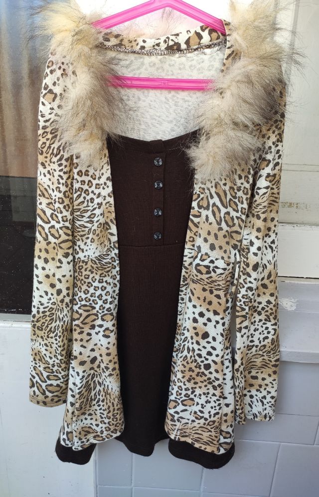 Vestido leopardo de invierno