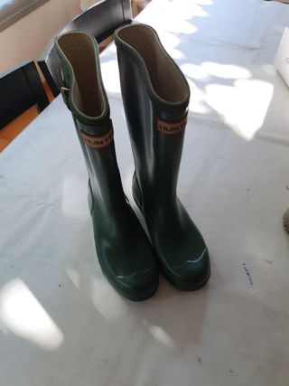 Botas agua hunter verdes niño de segunda mano por 30 EUR en Barcelona en  WALLAPOP