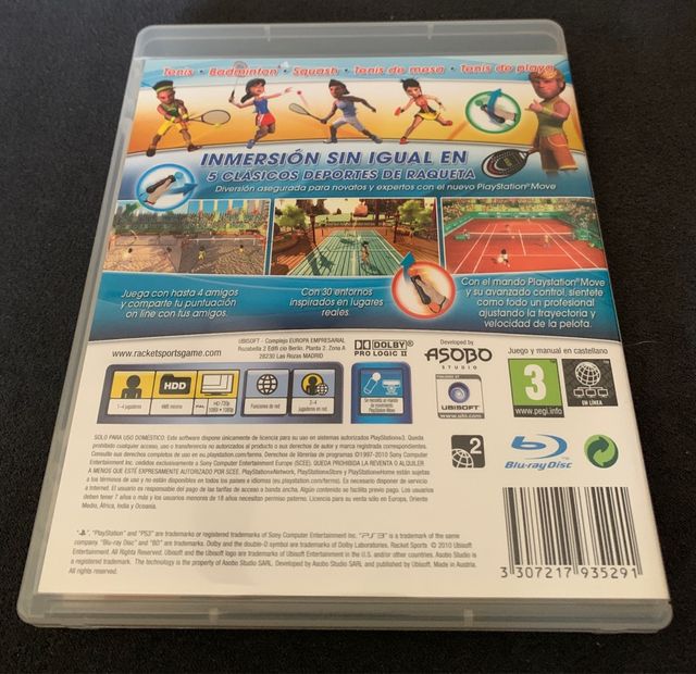 Juego PS3 RACKET SPORTS