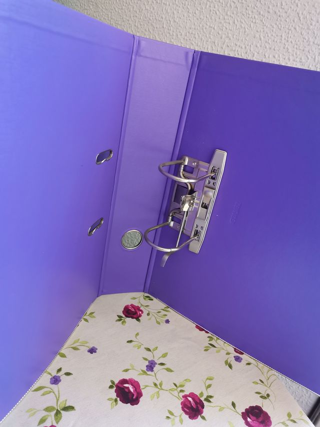 JUEGO 2 ARCHIVADORES LILAS DOS ANILLAS Y PALANCA