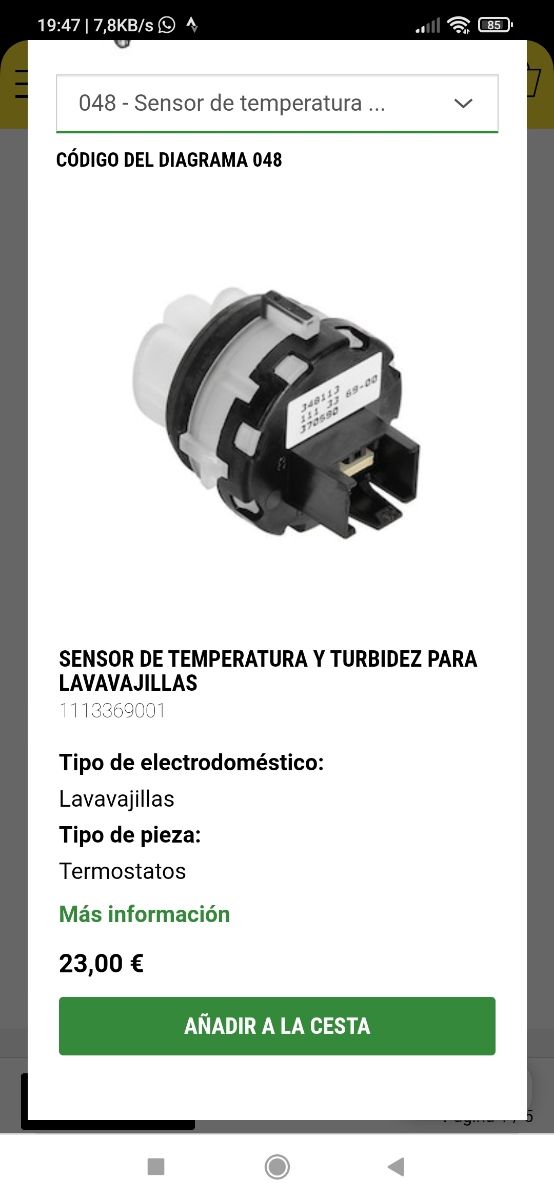 Sensor temperatura y turbidez del agua