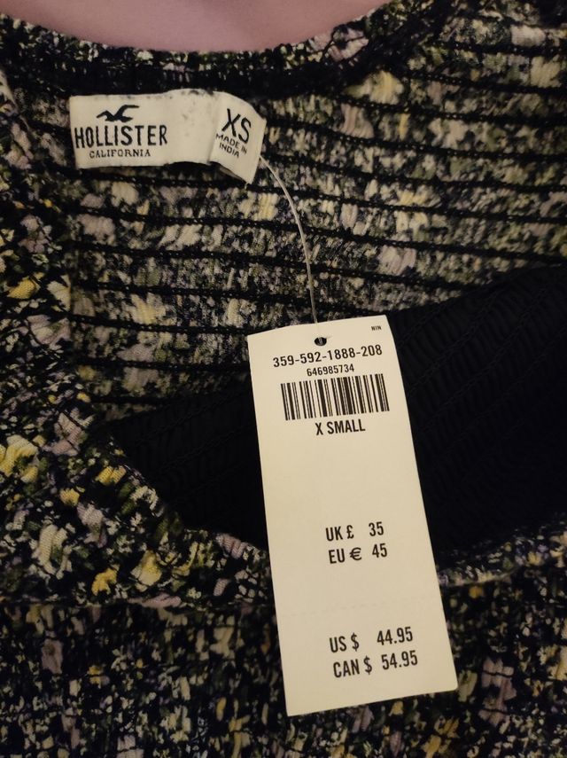 vestido hollister XS